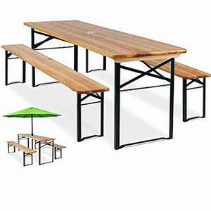 Heavy Duty esterno rotondo cortile Picnic festa sala <span class=keywords><strong>da</strong></span> pranzo pieghevole birreria <span class=keywords><strong>da</strong></span> <span class=keywords><strong>giardino</strong></span> in legno birra set <span class=keywords><strong>tavolo</strong></span> e <span class=keywords><strong>panca</strong></span> per evento - Product Image 2