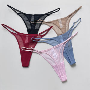 Slip a <span class=keywords><strong>Vita</strong></span> <span class=keywords><strong>Alta</strong></span> Stile Europeo-Americano 1803 per Donne, Sexy <span class=keywords><strong>Perizoma</strong></span> in Rete di Nylon Trasparente Erotico - Product Image 4