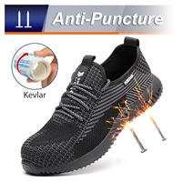 Chaussures de sécurité unisexes JIANKUN CE UKCA ATSM en tissu tricoté respirant pour l'hiver, avec embout en acier anti-écrasement et anti-perforation
