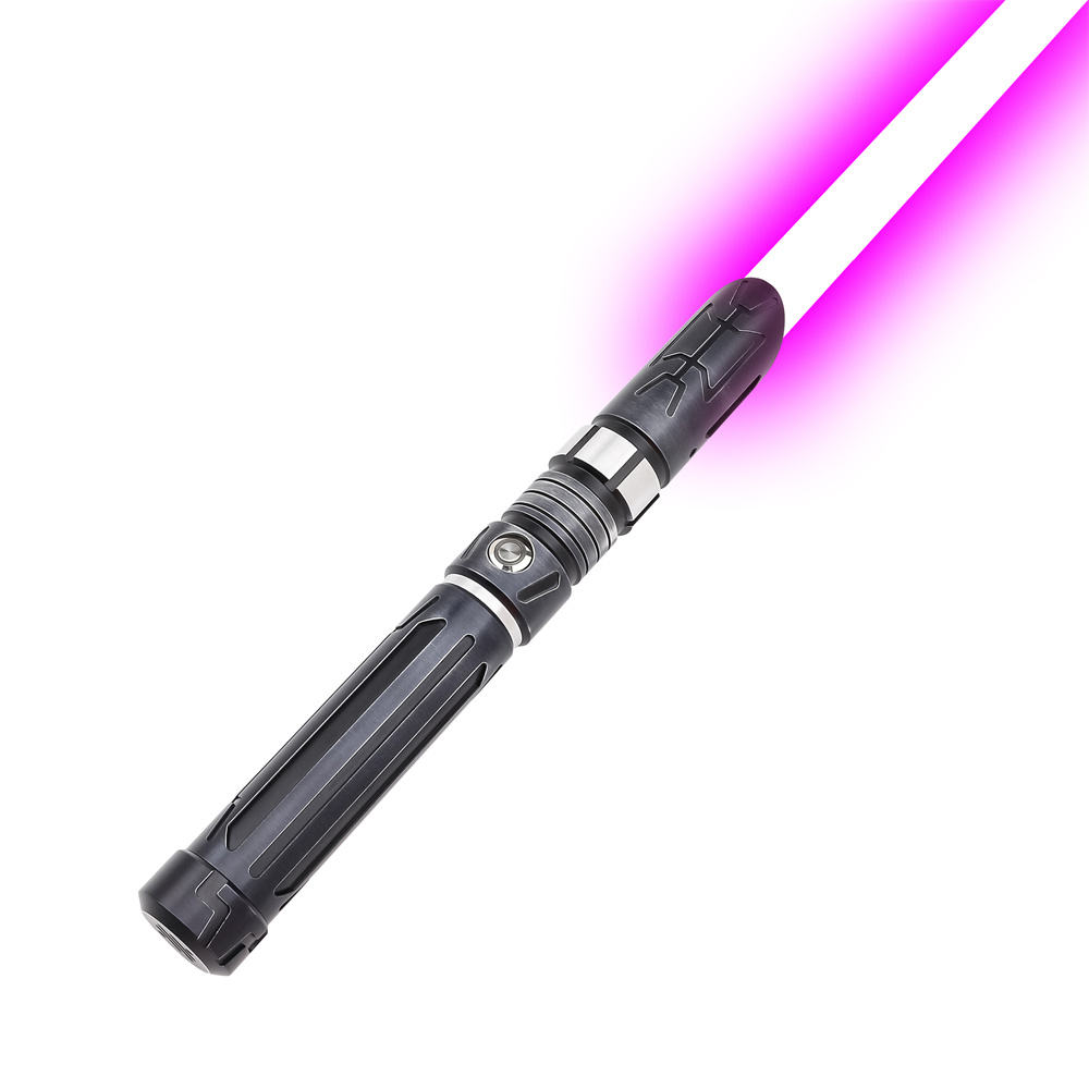 Weathered RGB Pixel Duel Lightsaber Toy for Cosplay & Fencing