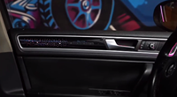 Kit Lampu LED Upgrade Interior Mobil Panel Trim Piano Black Dinamis Ambient Light untuk Volkswagen VW Touareg 2011-2018