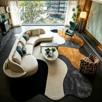 Tapis de style moderne, forme irrégulière, tendance, tufté à la main, haut de gamme, pour salon et chambre à coucher