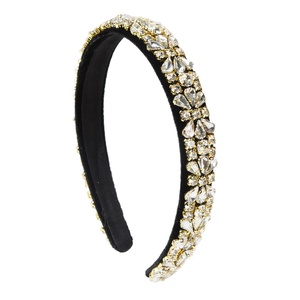 Serre-tête de luxe en cristal style baroque rétro, entièrement orné de diamants brillants, élégant pour banquets et soirées, accessoire de coiffure - Product Image 5