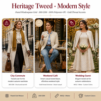 Nouvelle arrivée de tissu Tweed dynamique adapté aux chaussures chapeaux sacs et robes vente directe d'usine nouveaux modèles fraîchement lancés