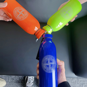 Double Wall Stainless Steel 500ml Thermosensitive Eco-Friendly Portable Travel <b>Water</b> <b>Bottle</b> 17oz Large Capacity Insulated - Product Image 4