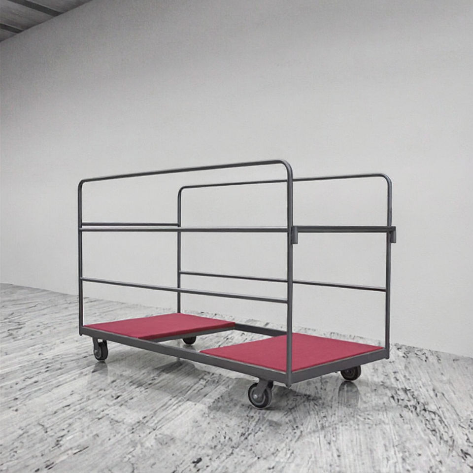 Stainless Steel & Iron Four-Wheel 200kg Capacity Hotel Lobby & Airport ...