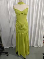 Robe longue élégante d'été pour femme King Mcgreen Star, sans manches, dos nu, fente latérale, en maille, pour soirée, anniversaire, club