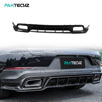 Kit de carrosserie en Fiber de carbone sèche Paktechz diffuseur de lèvre de pare-chocs arrière pour Porsche Cayenne coupé Turbo 9YA 9Y0 9Y3