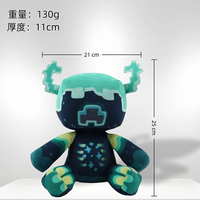Ensemble de 6 peluches Mine World de 8 pouces, Creeper, Axolotl, Panda, vente en gros, poupées en peluche douces, commande en gros pour les cadeaux de fête