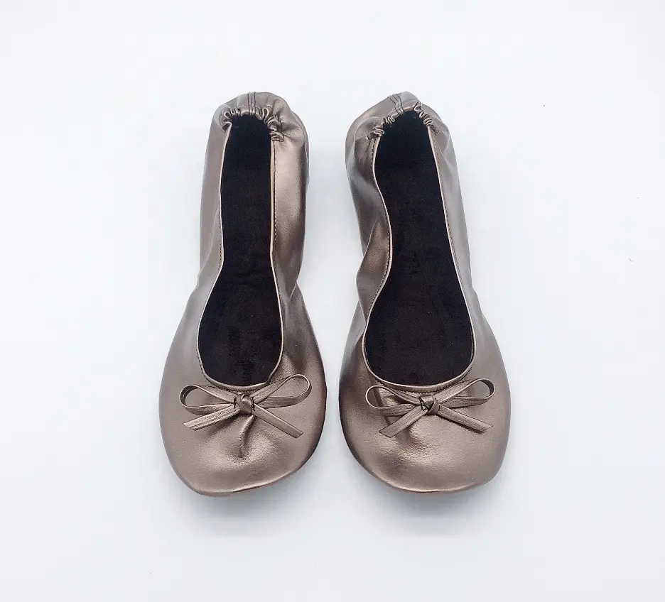Foldable Ballet Flats Slip On Travel Purse Shoes with Carrying Pouch