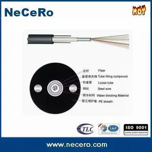 NECERO GYXY Unitube cavo in fibra ottica sfuso nero Non armato 12 core G652D GYXY