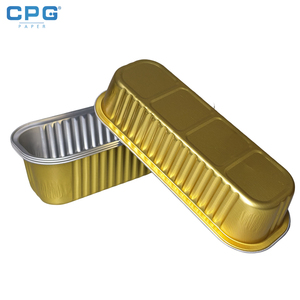 Barquette alimentaire rectangulaire en aluminium doré de qualité alimentaire 750 ml, compatible four, pour plats à emporter et traiteur - Product Image 1