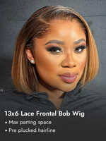 Perruque Bob Lisse Cheveux Vietnamiens Lagos, Coupe Carrée Droite Bob Blond Miel 13x6 Frontale, Faite de Cheveux Humains du Vietnam, 10-16 Pouces