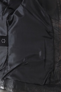 Chaqueta de Cuero Nappa Encerado Negro 100% Genuino Personalizada para Mujer, Acabado Encerado, Cierre YKK, Logotipo Personalizado, Marca Privada OEM/ODM - Product Image 4