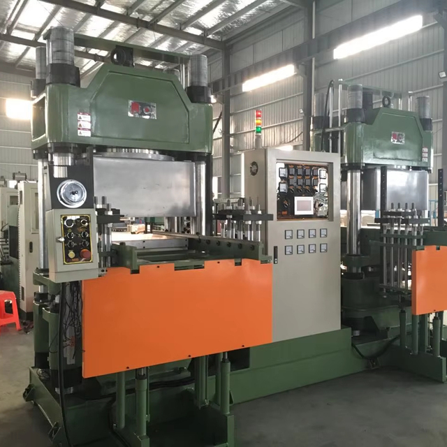 250t Hydraulic Vacuum Rubber Vulcanizing Press Multi Station Mold Compression Molding Machine