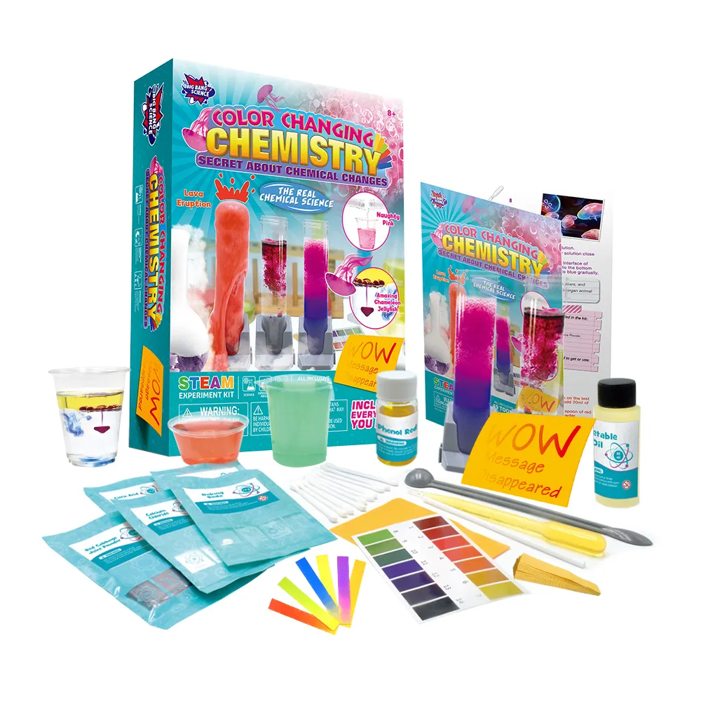 Kit di esperimenti scientifici giocattolo a vapore per studenti della scuola primaria Set di giocattoli scientifici e ingegneristici per bambini chimica che cambia colore