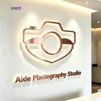 Lettres lumineuses 3D personnalisées en acier inoxydable de qualité supérieure, enseigne rétroéclairée à LED avec halo inversé, logo mural pour entreprise, décoration commerciale