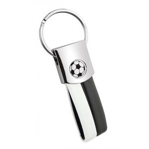 Porte-clés de football avec logo personnalisé, blanc/noir, en PU souple, PVC et caoutchouc, modèle en métal, numéro de modèle PVC, porte-clés en PVC - Product Image 1