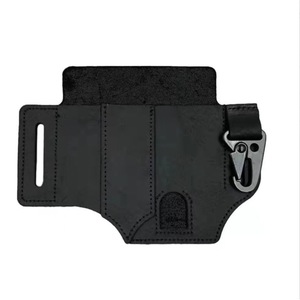 Funda Táctica Work Record de Cuero PU Marrón/Negro para Supervivencia al Aire Libre, Soporte de Cintura para Linterna y Almacenamiento de Herramientas, Tamaño Individual - Product Image 2