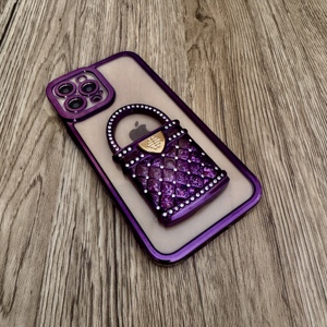 Serrure de décoration de luxe Quicksand Glitter avec étuis de <span class=keywords><strong>t</strong></span>éléphone portable pour iPhone 15 Pro <span class=keywords><strong>Max</strong></span> Girls' Ins TPU Lens Film - Product Image 5