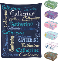 Couverture polaire douce et moelleuse personnalisée pour cadeaux d'entreprise, impression par sublimation, cadeau promotionnel, commande en gros