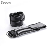 Accessoires de fitness intérieur/extérieur Sangles de cheville remplies de sable Poids réglable Poids de poignet pour la course à pied Fer sable Cuir PU