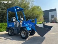 Chargeur électrique professionnel à bras articulé, capacité de charge de 600 kg, portée de déchargement de 1850 mm, pour le déblaiement et la manutention de matériaux dans les exploitations agricoles biologiques