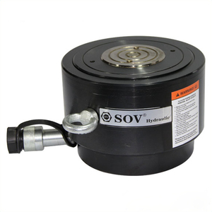 Vérin hydraulique professionnel 700 bars à simple effet, basse hauteur, avec écrou de blocage en acier, capacité 50T, modèle SOV-RCL-50-20 - Product Image 5