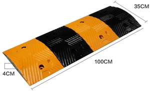 Zento Zones scolaires <span class=keywords><strong>zone</strong></span> de décélération limiteur de vitesse en caoutchouc jaune et <span class=keywords><strong>noir</strong></span> réfléchissant amovible - Product Image 6