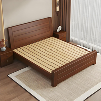 Lit en bois massif Lit Queen de 1.8m Lit double de 1.5m Mobilier moderne et simple économique Rangement pour la chambre principale