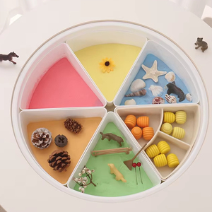 Montessori trẻ em đa chức năng Big Sensory bin với nắp và lưu trữ di động chèn-Sensory Vòng khay đồ chơi - Product Image 4