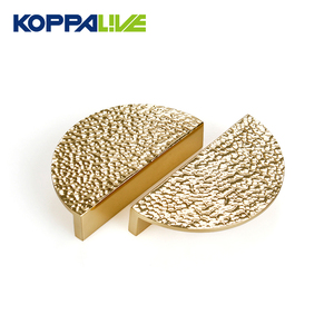 Koppalive nordico maniglia armadio cromato nichel ottone minimalista porta dell'armadio cassetto martellato circolare maniglia a mezza luna - Product Image 5