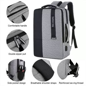 Sac à dos pour ordinateur portable de voyage d'affaires de mode OEM, sac à dos décontracté personnalisé pour hommes, grande capacité, Oxford, imperméable, Mochilas avec USB - Product Image 6