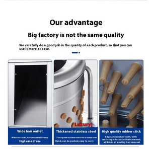 Hot Bán Thương Mại Đầy Đủ-Tự Động Tốc Độ Cao Thép Không Gỉ Gà Scalder Và Nhím Lông Máy - Product Image 5