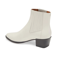 Sepatu Boots Almond Toe Kulit Asli dengan Pinggiran Elastis untuk Acara Formal, Kantor, Keseharian, Fashion, Grosir, OEM, ODM