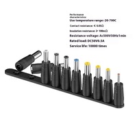 Adaptateur multifonctionnel pour ordinateur portable Convertisseur DC 8 pcs/set Universal DC Power Supply Plugs Converter Connector DC 5521 Adapter
