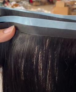 未加工的处女发接发，非剪切式接发，真人发，定制颜色和款式，女式胶带式接发 - Product Image 3