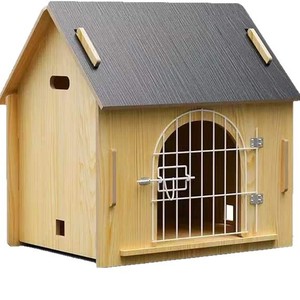 Caseta de madera para perros con ventana y puerta desmontable, casa pequeña para mascotas de interior, impermeable, de forma rectangular, para las cuatro estaciones. - Product Image 3