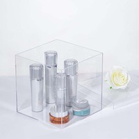 Boîte de rangement en acrylique transparente sur mesure pour usine, boîte de présentation, boîte de rangement de bureau, boîte cadeau de fin d'année
