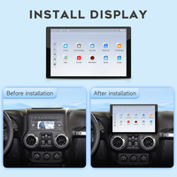 GHive 8 + 128GB 10.5 pouces Lecteur Dvd de voiture Radio Android Écran tactile Gps Navigation Carplay pour Jeep Wrangler