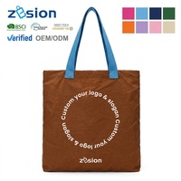 Sac fourre-tout personnalisé avec logo, en nylon, vente en gros, écologique, réutilisable, pour les salons professionnels, fabrication directe en usine