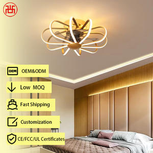 Modern 5-Blade Aluminum Dining <b>Fan</b> Lamp, Stepless Color Temperature & Dimmable LED,3-<b>Speed</b> DC Motor with Intelligent APP <b>Control</b> - Product Image 1