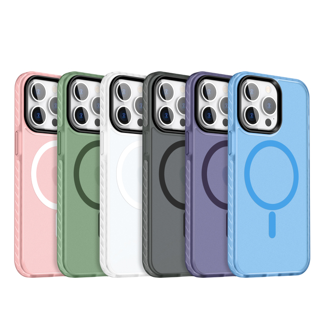 Rugged Protective Mobile Phone Cover for iPhone 14 Pro Max Defend Magnetic Case Support Wireless Charging