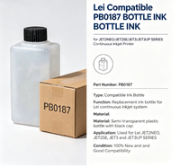 Encre en bouteille compatible Lei PB0187 pour imprimante à jet d'encre continu série JET2NEO/JET2SE/JET3/JET3UP