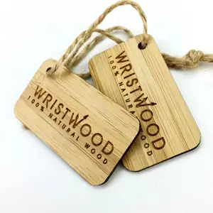 Etiqueta de madera en blanco, letrero de madera, rebanadas preperforadas para decoración de bricolaje