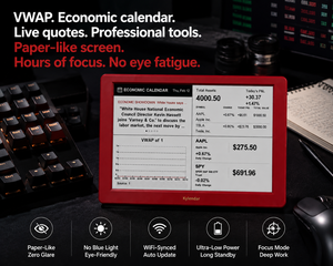 Intelevia 7" E-Paper Financial Dashboard WiFi Stock Ticker Real-Time BTC Crypto Chart Economic Calendar Portfolio Monitor - Product Image 6
