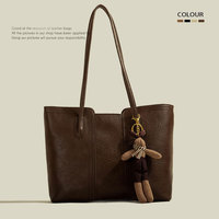 Tas Tote Wanita Kulit PU Desainer Mewah PLAYMAX dengan Logo Custom, Pola Permen, Tahan Air, Ritsleting, Kapasitas Besar