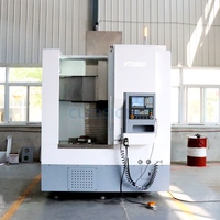 Tour CNC vertical VTC800, portée de 800 mm, tourelle à 8 postes, pièce à travailler de 500 kg pour le traitement d'équipements lourds d'énergie et de jantes en alliage