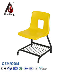 Customization Yellow PP Modern Ergonomic Study <strong>Chair</strong> with Storage Basket Eco-Friendly Durable Design for School &amp; Office Use - Product Image 1