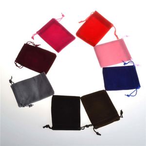 Red,Green,Blue,Purple,Yellow,Black,Brown,Atrovirens Color Velvet <b>Pouch</b> - Product Image 2